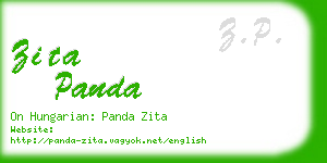 zita panda business card